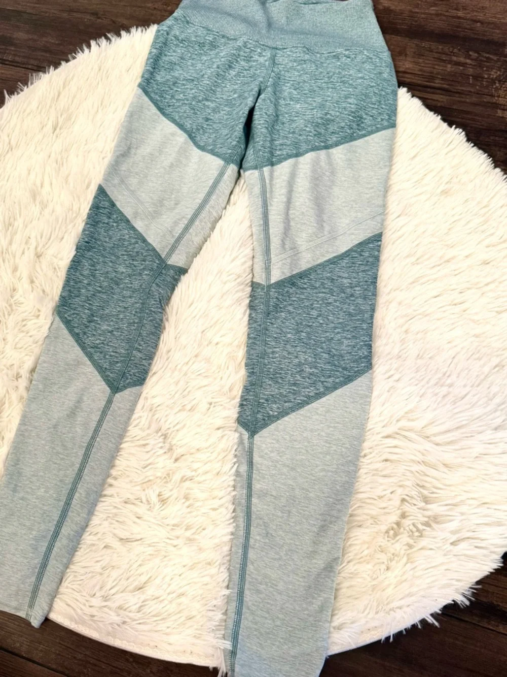 ALO Yoga Colorblock Leggings High Rise Athletic Workout Yoga Pants Women’s Small - Picture 2 of 6